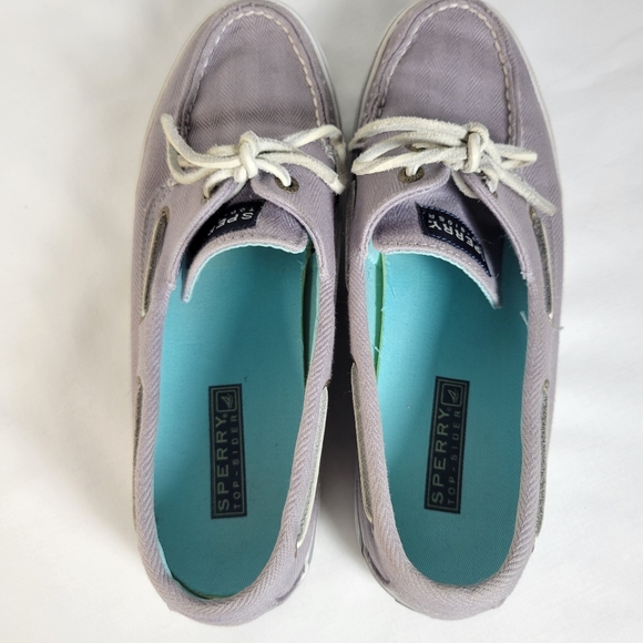 Sperry gray canvas Bahama topsiders Size 8 - Picture 5 of 9